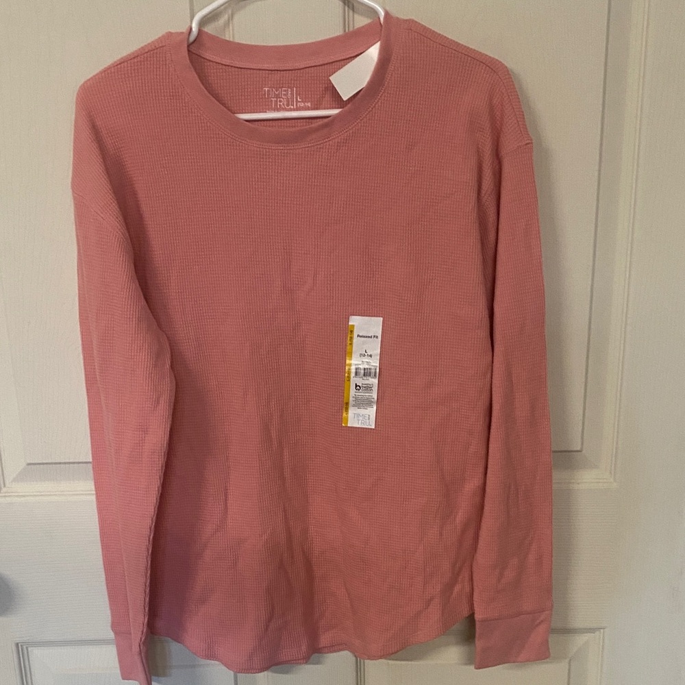 Time and Tru Dusty Rose Long Sleeve Shirt